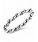 Oxidized Twist Stackable Sterling Silver