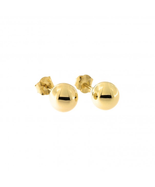 Yellow Gold Ball Stud Earrings