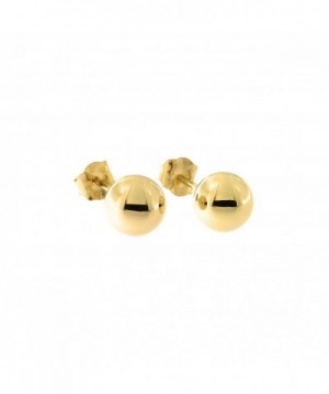 Yellow Gold Ball Stud Earrings