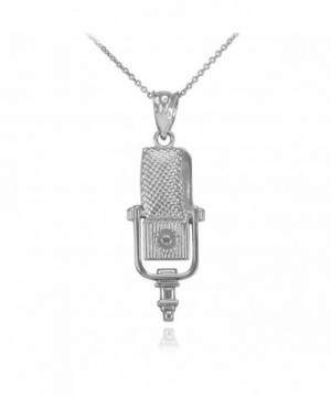 Recording Microphone Music Necklace Sterling