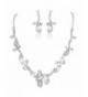 EVER FAITH Silver Tone Austrian Necklace