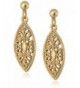 1928 Jewelry Gold Dipped Filigree Earrings