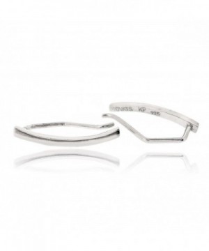 Sovats Curved Earring Sterling Rhodium