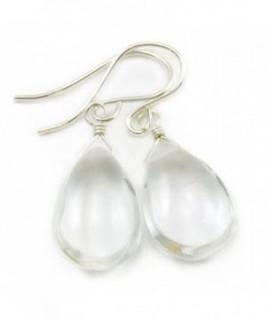 Sterling Crystal Earrings Teardrop Briolettes