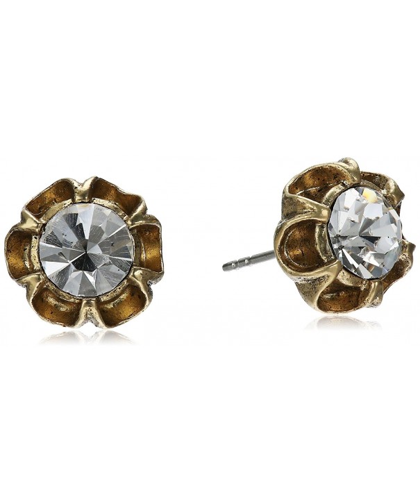 1928 Jewelry Gold Tone Crystal Earrings