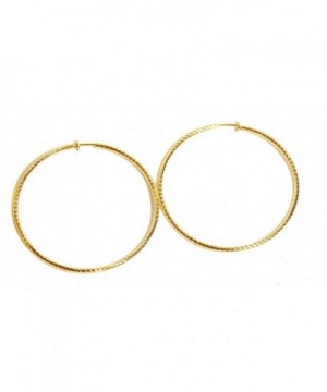 Clip Earrings Textured Hypoallergenic Hoops