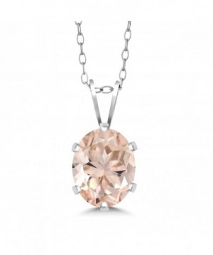 Peach Morganite Sterling Silver Pendant