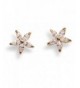 Stud Earrings Flower Cubic Zirconia