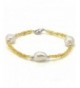 Sterling 10 10 5mm Cultured Simulated Bracelet