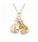 Lux Accessories Boxing Pendant Necklace