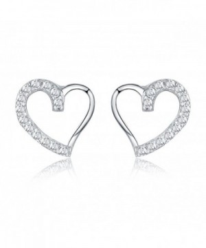 AoedeJ Heart Earrings Sterling Silver