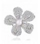 Yilanair Flower Crystal Pearl Brooch