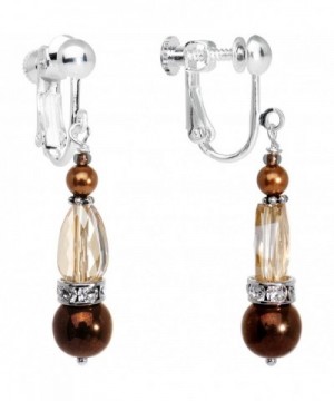 Handcrafted Chestnut Captivation Earrings Swarovski