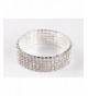 7Bridal Rhinestone Stretch Bracelet Silver