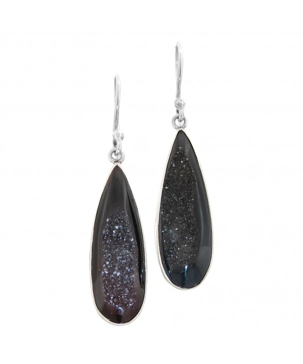 Teardrop Natural Sterling Silver Earrings