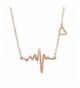 RoseSummer Electrocardiogram Pendant Heartbeat Necklace