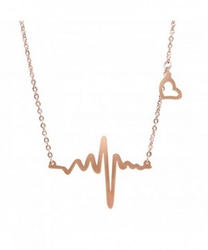 RoseSummer Electrocardiogram Pendant Heartbeat Necklace