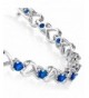 Sterling Silver Sapphire Zirconia Bracelet