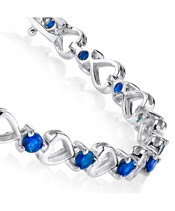 Sterling Silver Sapphire Zirconia Bracelet
