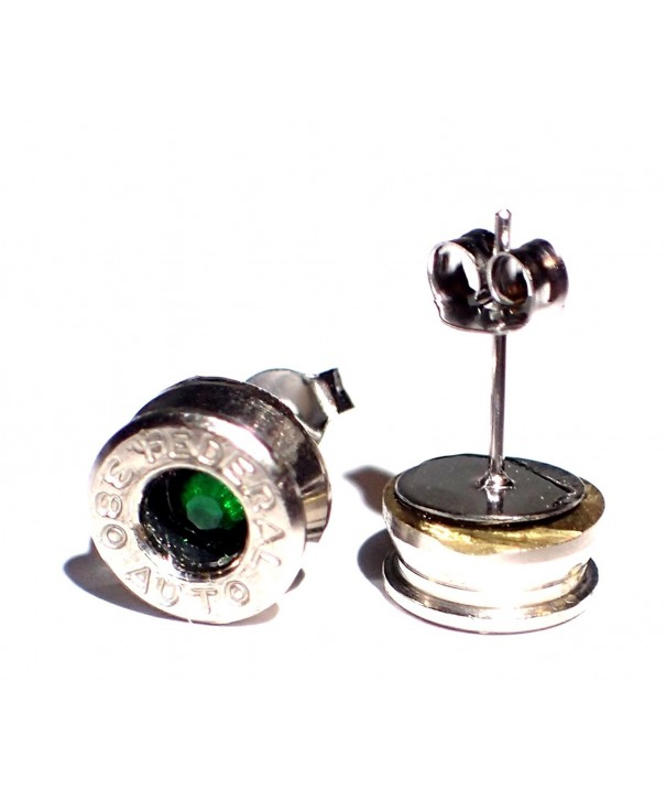 caliber Earrings Stainless Emerald crystal