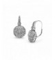 Sterling Filigree Diamond Leverback Earrings