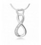 Sterling Zirconia Infinity Endless Necklace