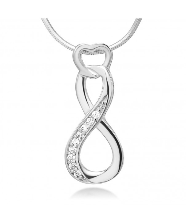 Sterling Zirconia Infinity Endless Necklace