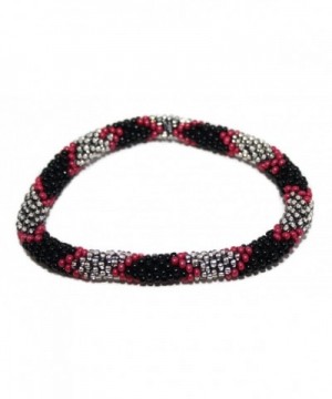 Crochet Bracelet Glass Nepal SB366