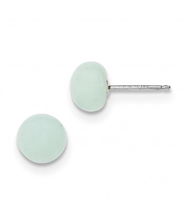 Sterling Silver 8 8 5mm Amazonite Earrings