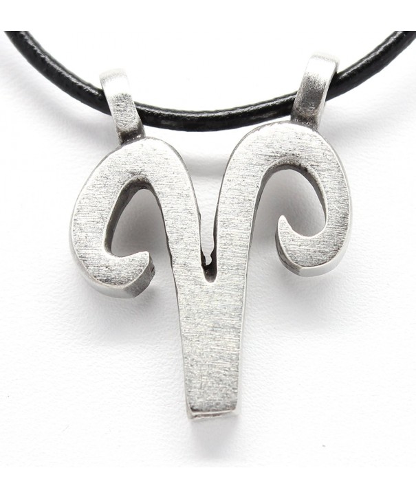 21 April Astrology Pendant Leather Necklace