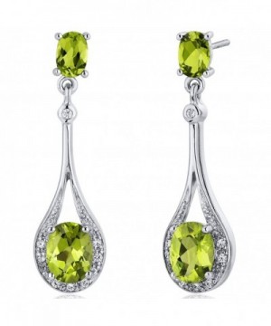 Peridot Dangle Earrings Sterling Silver