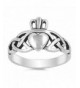 Oxidized Celtic Claddagh Sterling Silver