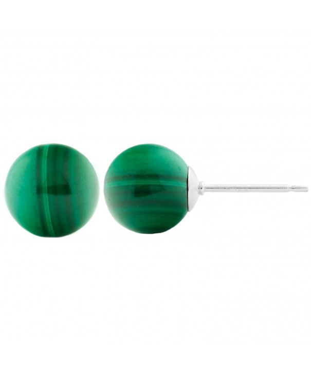 Trustmark White Natural Malachite Earrings