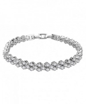 Elensan Sterling Zirconia Platinum Bracelet