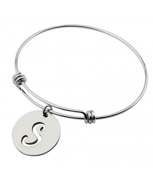 Ensianth Initial Bracelet Stainless Adjustable