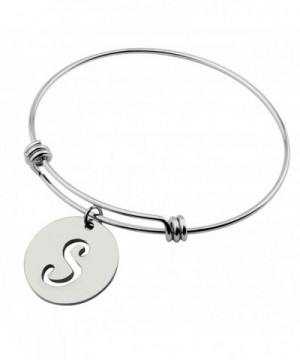 Ensianth Initial Bracelet Stainless Adjustable