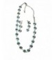Turqoise Silver Zirconia Necklace Earrings