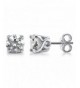 BERRICLE Sterling Solitaire Earrings Swarovski