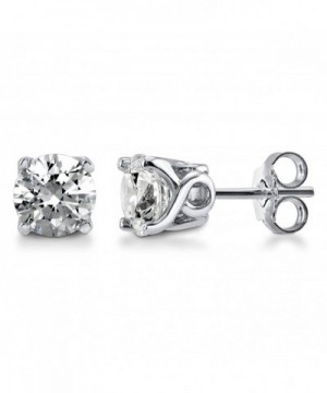 BERRICLE Sterling Solitaire Earrings Swarovski