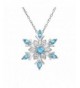 Sterling Snowflake Necklace Swarovski Crystals