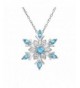 Sterling Snowflake Necklace Swarovski Crystals
