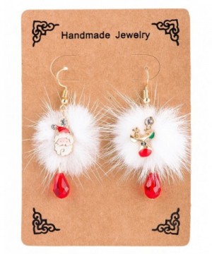 Fystir Colorful Christmas Earrings Snowflake