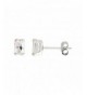 Sterling Silver Zirconia Emerald Earrings