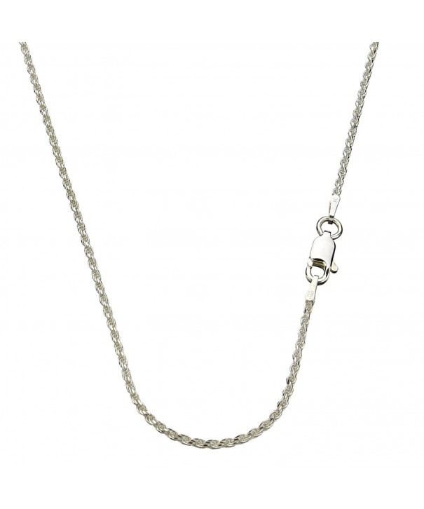 Sterling Silver Diamond Cut Chain Necklace
