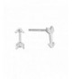 Silverly Womens Sterling Cartilage Earrings