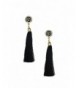 Jewelry Collection Tassel Earrings Black