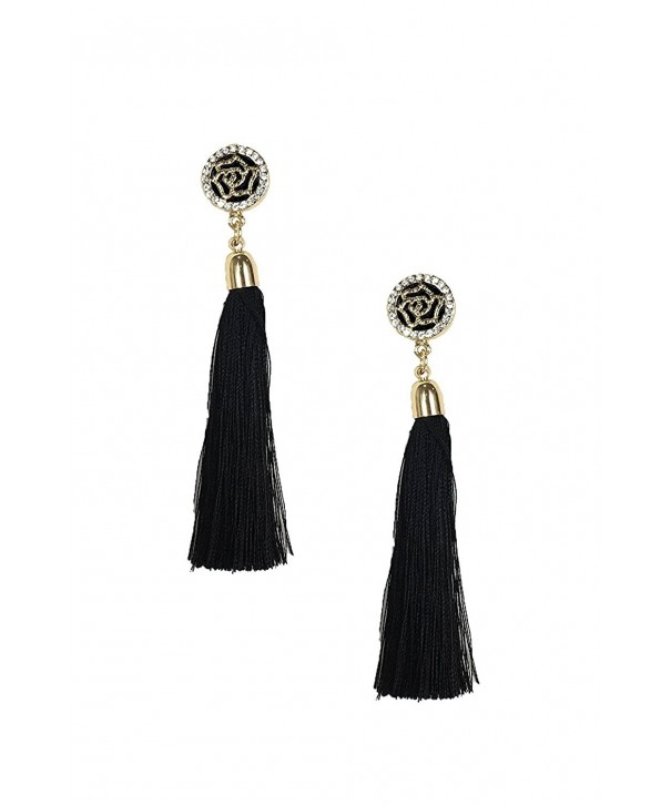 Jewelry Collection Tassel Earrings Black