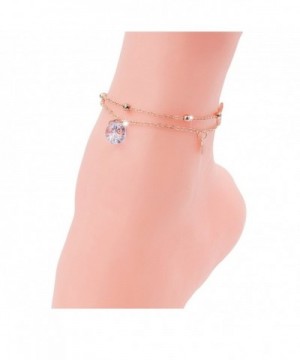 Shoopic Layered Crystal Anklet Hollow