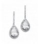 Mariell Pear Shaped Wedding Teardrop Earrings