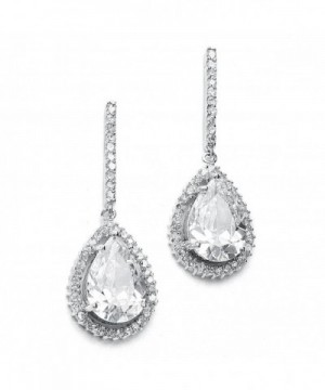 Mariell Pear Shaped Wedding Teardrop Earrings